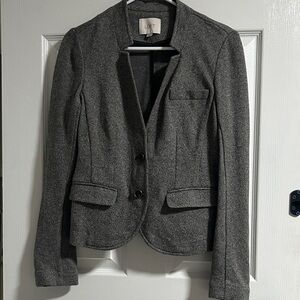 LOFT Dark Gray Textured Jacket